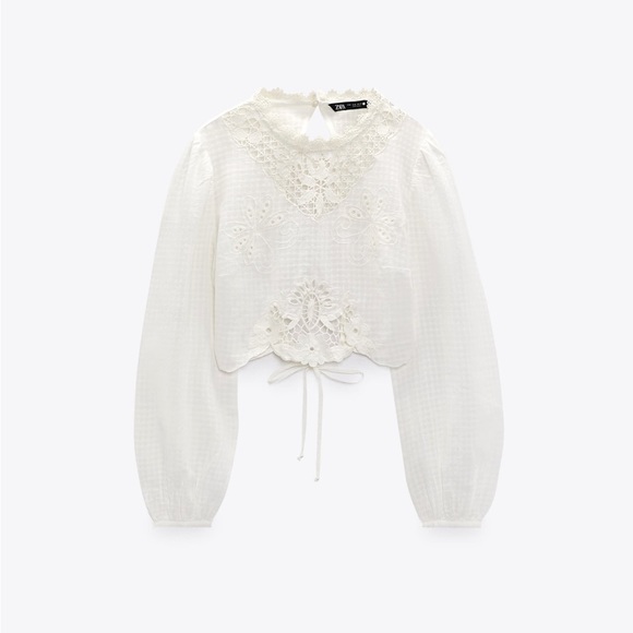 GORGEOUS ZARA NWOT Embroidered Top - Picture 4 of 5